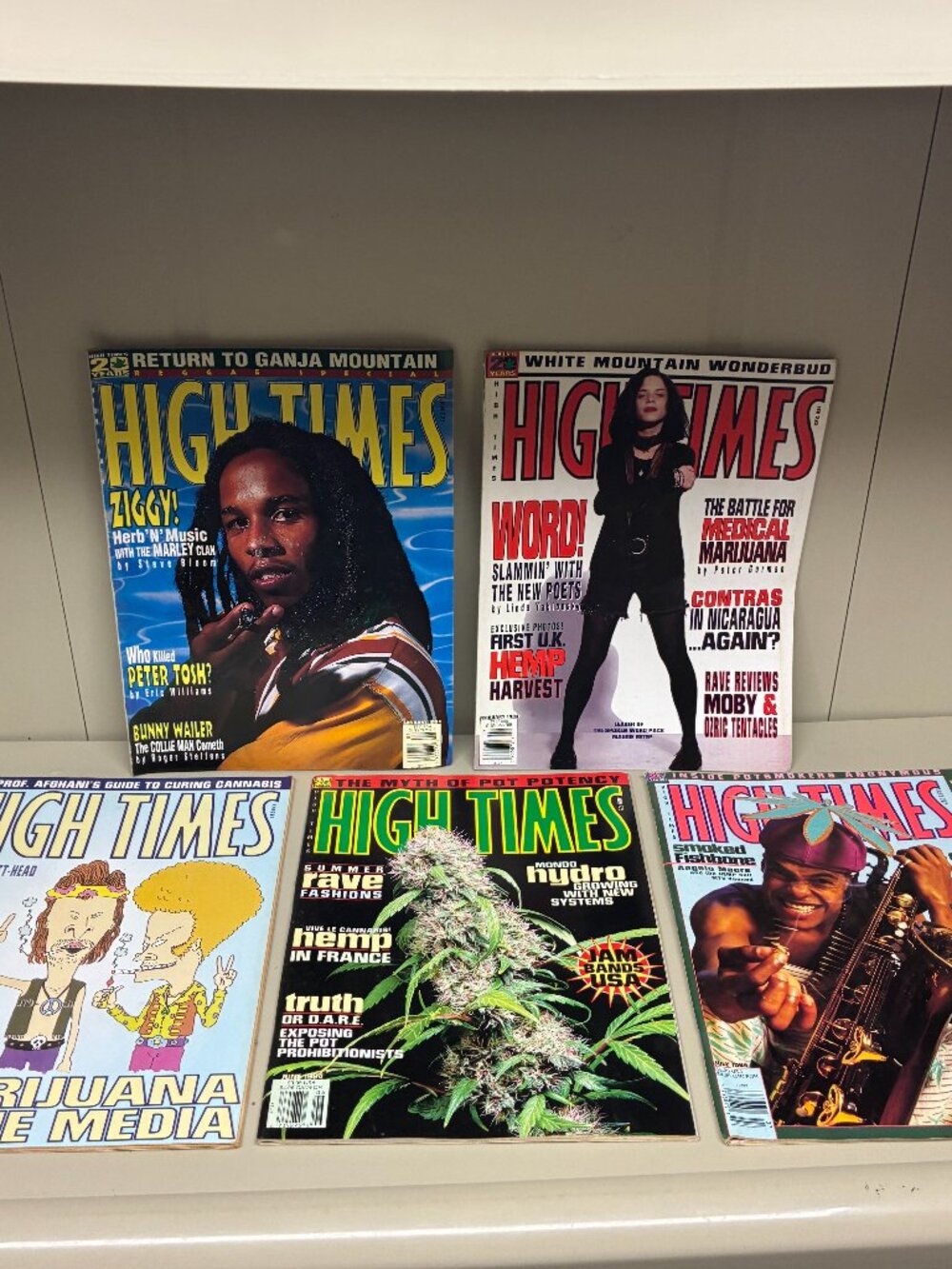 Vintage High Times Magazine Lot of (5) 1994 Cannabis Counterculture Collection